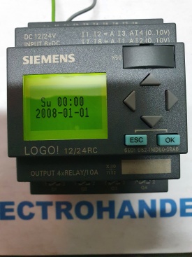 Siemens Logo 12/24RC  6ED1 0521-1MD00-0BA6  
ZVC2NC0382963 
