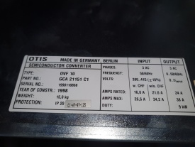 Otis OVF 10  9 Kw 
CGA 21151 C1  110868