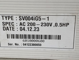 LG SV004iG5  0.37 kw  04122300059