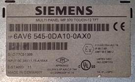 Siemens MP370 Touch 6AV6545-0DA10-0AX0 1388