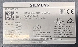 Siemens ITC1500 V3 6AV6 646-1BA15-0AA0 8324