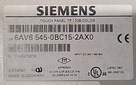 Siemens TP170B Color 6AV6 545-0BC15-2AX0 8279