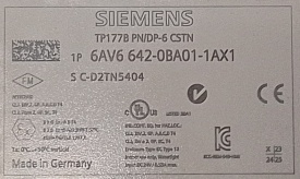 Siemens TP177B PN/DP 6AV6 642-0BA01-1AX1 5404