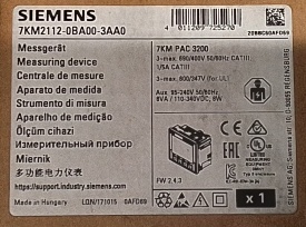 Siemens Sentron PAC3200 7KM2112-0BA00-3AA0 LQN4117