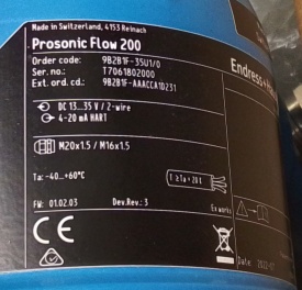 Endress+Hauser Prosonic Flow B 200 9B2B1F-35U1/0