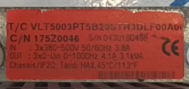 Danfoss VLT 5003 1,5 kW 043019G498