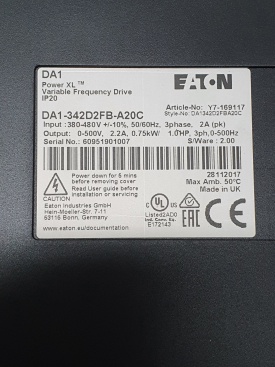 Eaton DA1 Power XL 0,75 kw 6095191007