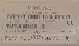 Siemens Simatic OP7-DP 6AV3607-1JC20-0AX1 C-LN233594