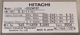 Hitachi SJ200 0,2kW 56DT148393J080