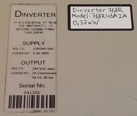 Control Techniques Dinverter 768R 0,37kW 541155