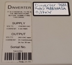 Control Techniques Dinverter 768R 0,37kW 541151