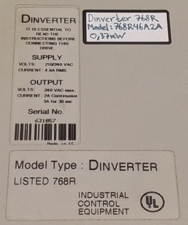 Control Techniques Dinverter 768R 0,37kW 631057