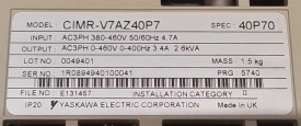 Omron Varispeed V7 1,1kW 1R0894940100041