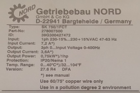 NORDAC Vector MC 0,75kW 39G300427472