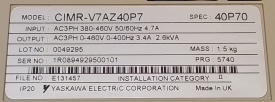 Omron Varispeed V7 1,1kW 1R0894929500101