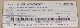 Omron Varispeed V7 1,1kW 1R0894957900144