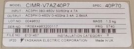 Omron Varispeed V7 1,1kW 1R08X4963200117