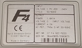 KEB Combivert F4-S 0,75kW 96440805/0083875