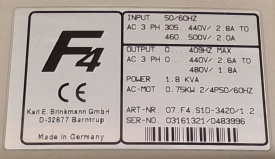 KEB Combivert F4-S 0,75kW 03161321/0483996