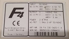 KEB Combivert F4-C 1,5kW 99250102/0356410