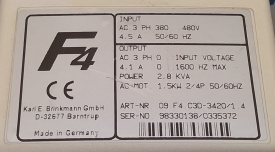 KEB Combivert F4-C 1,5kW 98330138/0335372