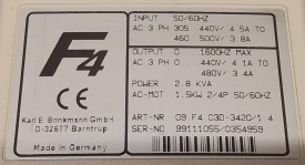KEB Combivert F4-C 1,5kW 99111055/0354959