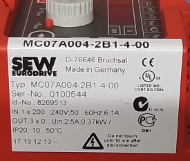 SEW Movitrac 07 0,37kW 0100544