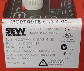 SEW Movitrac 07 1,5kW 0078111