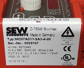 SEW Movitrac 07 1,1kW 8272492