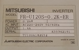 Mitsubishi Freqrol-U100 0,2kW K55342191