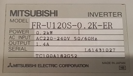 Mitsubishi Freqroll-U100 0,2kW L61431027