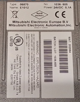 Mitsubishi E1012 1036-605