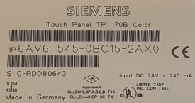 Siemens TP170B Color 6AV6 545-0BC15-2AX0 0643
