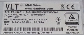 Danfoss FC-280 1.1kW 029402G367