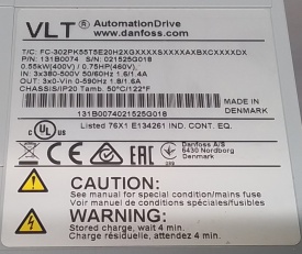 Danfoss FC-302 0.55kW 021525G018