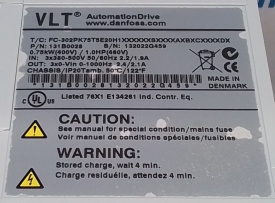 Danfoss FC-302 0.75kW 132022G459