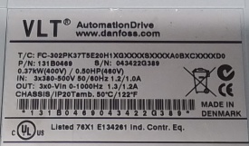 Danfoss FC-302 0.37kW 043422G389