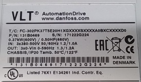 Danfoss FC-302 0.37kW 171222G224