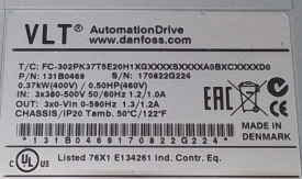 Danfoss FC-302 0.37kW 170822G224