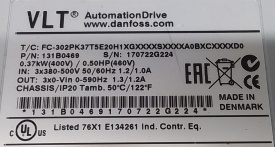 Danfoss FC-302 0.37kW 170722G224