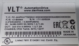 Danfoss FC-302 0.37kW 171122G224