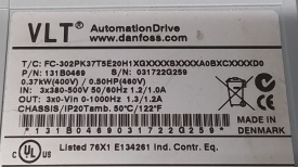 Danfoss FC-302 0.37kW 031722G259