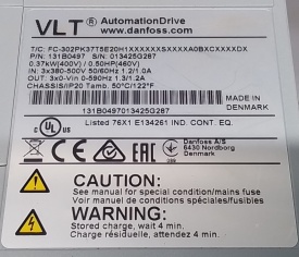 Danfoss FC-302 0.37kW 013425G287