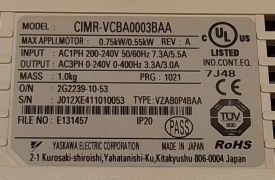 Yaskawa V1000 0.75kW J012XE411010053