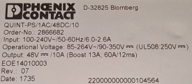Phoenix Contact Quint-PS/1AC/48DC/10 10A