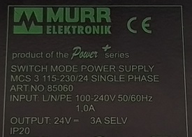 Murr Elektronik MCS 3 115-230/24 Single Phase