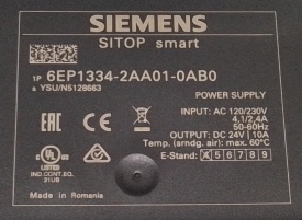 Siemens Sitop Smart 6EP1334-2AA01-0AB0 10A