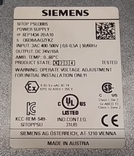Siemens Sitop PSU300S 6EP1434-2BA10 10A