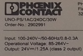 Phoenix Contact 2902991 UNO-PS/1AC/24DC/30W 1.25A