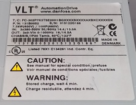 Danfoss FC-302 7.5kW 015122G188